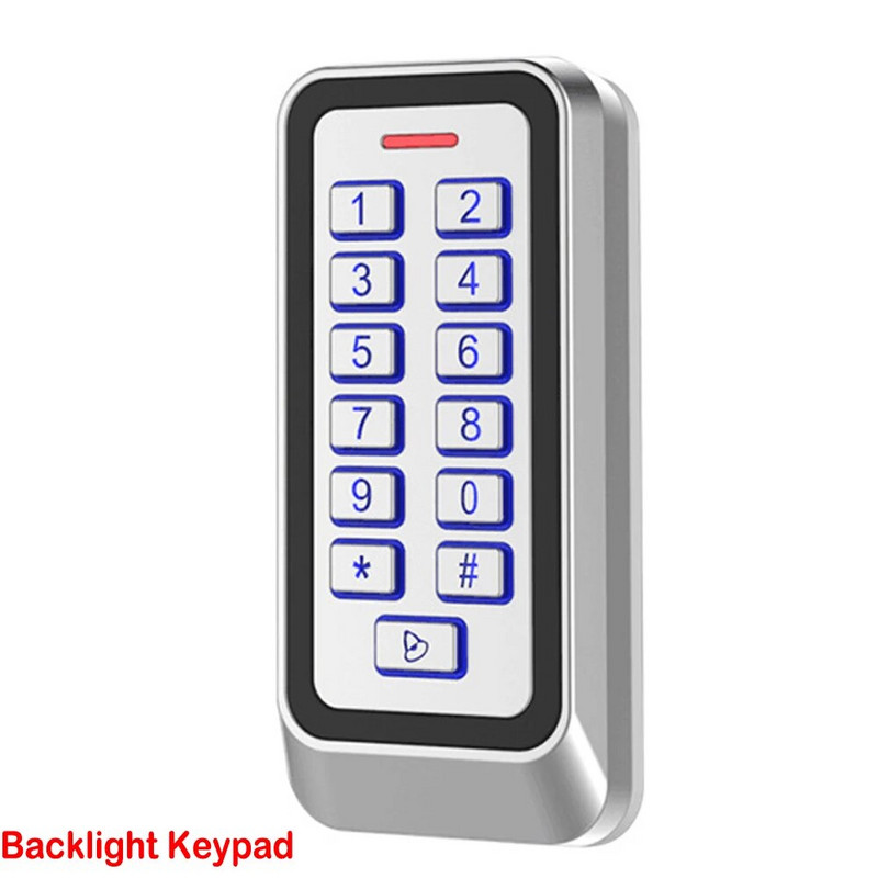 125Khz Rfid durų prieigos kontrolės sistema IP67 vandeniui atspari metalinė klaviatūra artumo kortelės atskiras prieigos valdiklis 1000 naudotojas