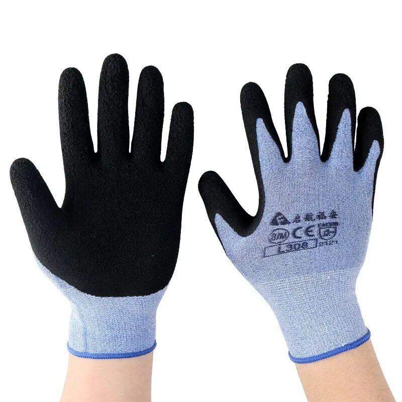 Nodilumizturīgi sabiezināti darba aizsardzības darba pretslīdes elpojoši neilona putu lateksa darba apdrošināšanas cimdi