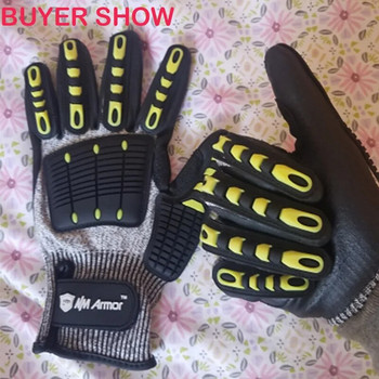 NMSafety Устойчиви на рязане и вибрации работни ръкавици Защита на сигурността Удароустойчива ръкавица Mechanics