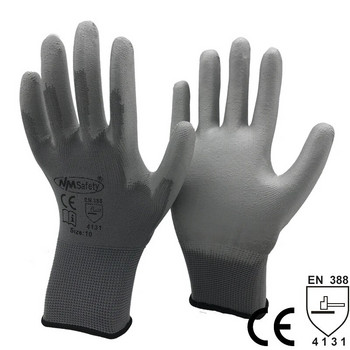 NMSafety 12 чифта PU работни ръкавици Работни ръкавици с палмово покритие, Консумативи за безопасност на работното място, Предпазни ръкавици guantes trabajo