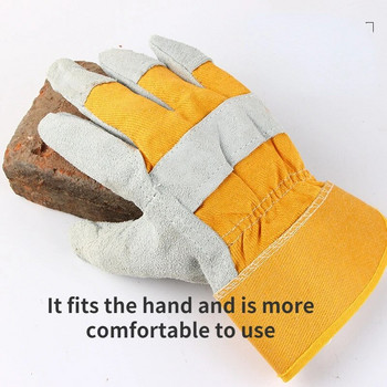 Работни ръкавици Телешка кожа Работници Работно заваряване Предпазна защита против изгаряне Градина Спорт Шофьор Износоустойчиви ръкавици