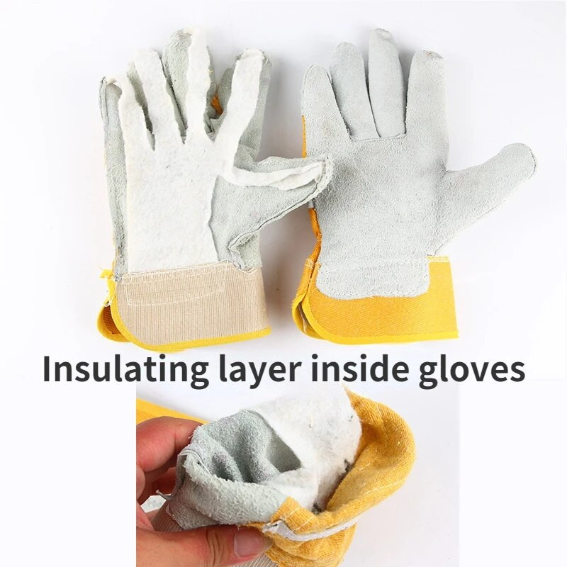 Γάντια εργασίας Δερμάτινο δέρμα αγελάδας Workers Work Welding Προστασία Ασφάλειας κατά του εγκαυμάτων Garden Sports Driver Γάντια ανθεκτικά στη φθορά