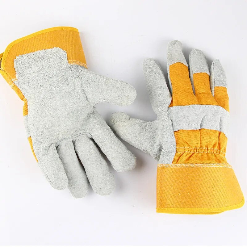 Γάντια εργασίας Δερμάτινο δέρμα αγελάδας Workers Work Welding Προστασία Ασφάλειας κατά του εγκαυμάτων Garden Sports Driver Γάντια ανθεκτικά στη φθορά