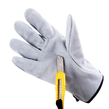 1 ζεύγος ηλεκτρικά γάντια από δέρμα αγελάδας συγκόλλησης Θερμομόνωση Ανθεκτικά στη φθορά Μηχανήματα Ναυπηγεία κατά της κοπής γάντια εργασίας προστασίας εργασίας