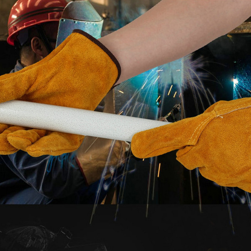 1 ζεύγος ηλεκτρικά γάντια από δέρμα αγελάδας συγκόλλησης Θερμομόνωση Ανθεκτικά στη φθορά Μηχανήματα Ναυπηγεία κατά της κοπής γάντια εργασίας προστασίας εργασίας