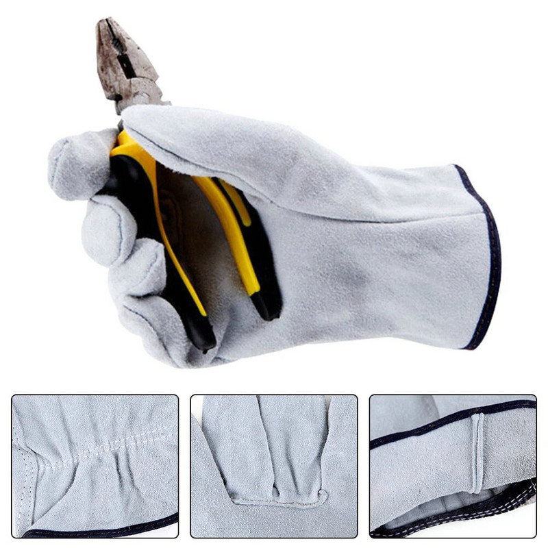 1 ζεύγος ηλεκτρικά γάντια από δέρμα αγελάδας συγκόλλησης Θερμομόνωση Ανθεκτικά στη φθορά Μηχανήματα Ναυπηγεία κατά της κοπής γάντια εργασίας προστασίας εργασίας