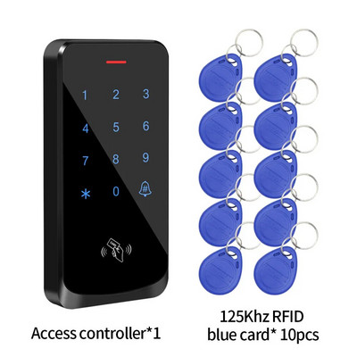 RFID EM 125Khz juurdepääsukontrolli klaviatuur IP67 veekindel taustvalgustus puutetundliku ekraaniga ukse juurdepääsukontroller 2000 kasutajat Wiegandi kaardilugeja