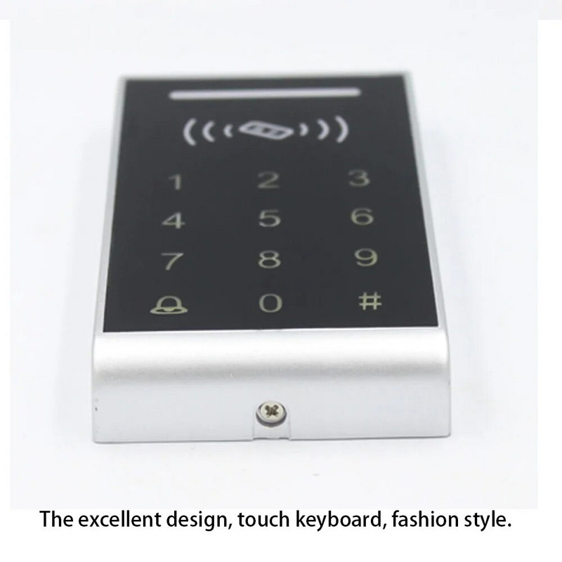 Taustvalgustus puutetundlik 125 khz RFID-kaardi juurdepääsukontrolli klaviatuur EM-kaardilugeja ukseluku avaja wiegand 26 sisendiga läheduskaardilugeja