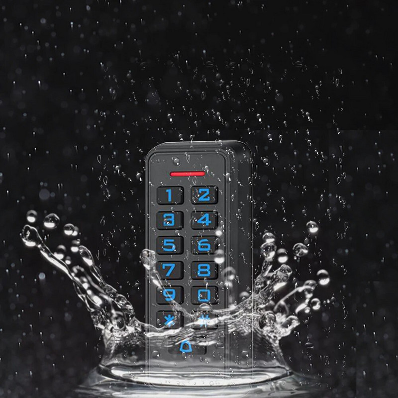 2000 kasutajat veekindel taustvalgustuse klaviatuur Pääsukontroller RFID 125KHz iseseisev juurdepääsukontrollisüsteem Wiegand 26 väljundiga