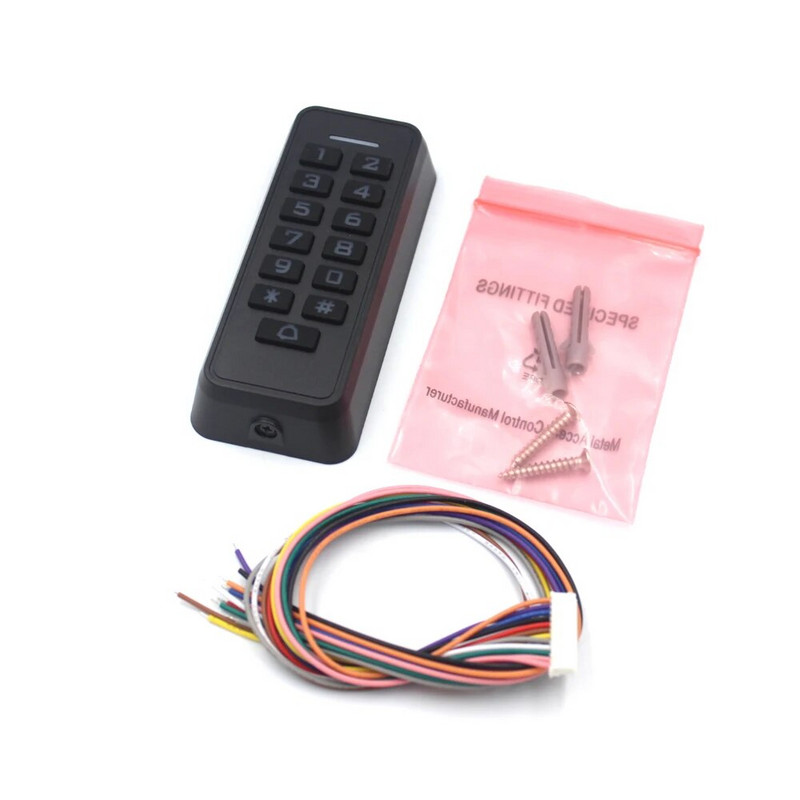 2000 kasutajat veekindel taustvalgustuse klaviatuur Pääsukontroller RFID 125KHz iseseisev juurdepääsukontrollisüsteem Wiegand 26 väljundiga