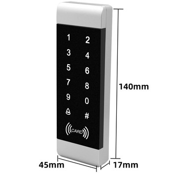 RFID 125khz Самостоятелна сензорна клавиатура Подсветка Контрол на достъпа Тясна рамка на вратата 1000 Контролер за потребителски достъп Wiegand 26