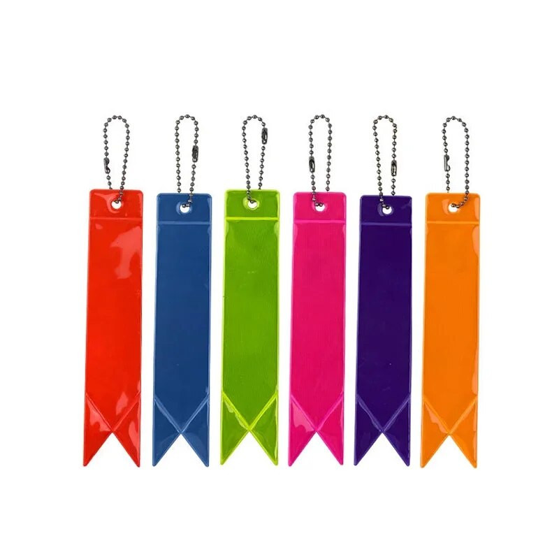 Saugus šviesą atspindintis raktų pakabukas krepšiui kuprinės pakabukas juostelės papuošalai atšvaitai daiktams Suaugusieji Vaikai Nakties saugos priedai