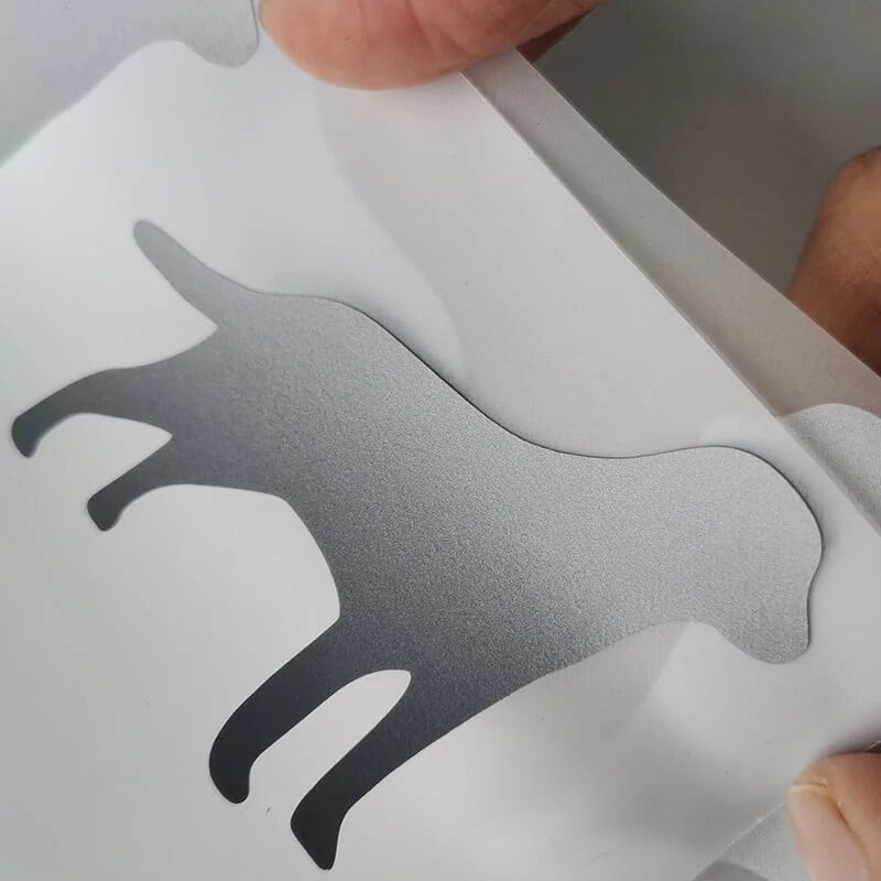 6 tk armas koer kass loomad soojust ülekandv helkurteip kleebis PET vinüülkile hõbedane triikraud riietel öise liiklusohutuse tagamiseks