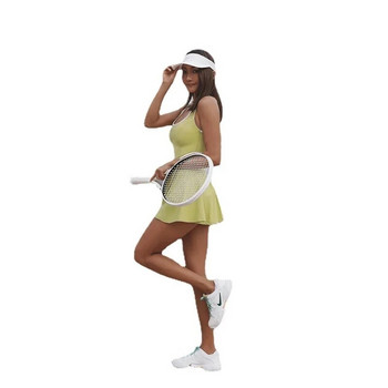 Новата тенис рокля Дамски тенис костюм Всичко в едно Йога костюм Дамски спорт на открито Фитнес Дрехи за бягане Модни костюми за тренировки