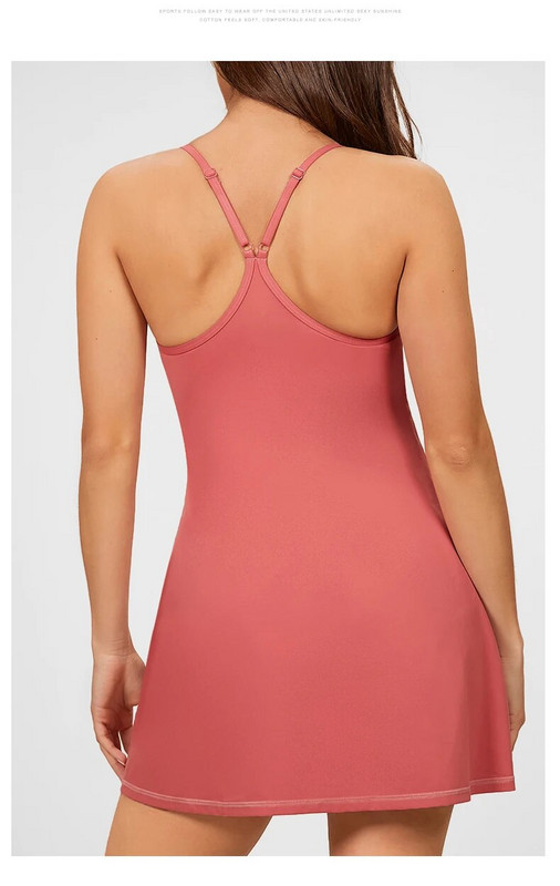 Moteriškos greitai džiūstančios, kvėpuojančios teniso suknelės Jogos Drabužiai Fitnesas Laisvalaikio sporto golfo badmintono bėgimo suknelė su įklotais