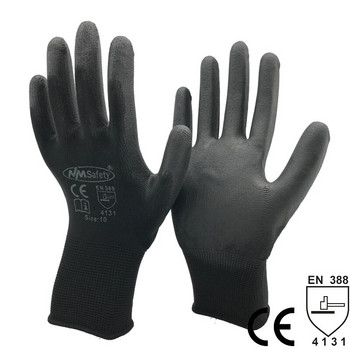 NMSAFETY 24Pieces/12 Pairs PU Nitrile Safety Coating Work Gloves Gloves Palm Coated Gloves Mechanic Working Gloves Πιστοποιημένο CE EN388