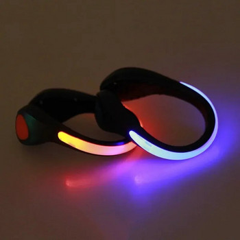 LED светеща щипка за обувки Велосипед на открито LED светещи предпазни щипки за обувки за нощно бягане Колоездене Спортна предупредителна светлина Безопасност