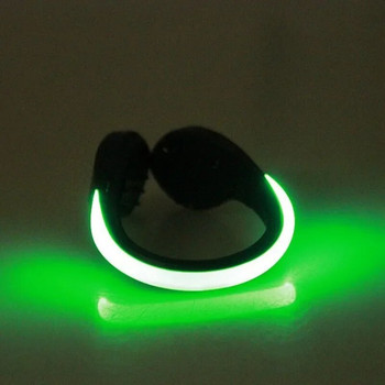 LED светеща щипка за обувки Велосипед на открито LED светещи предпазни щипки за обувки за нощно бягане Колоездене Спортна предупредителна светлина Безопасност
