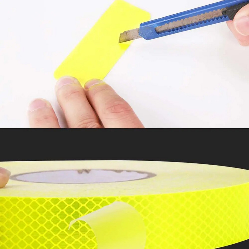 Ανακλαστικό αυτοκόλλητο 2/4Pcs Ασφάλεια κυκλοφορίας Νυχτερινή προειδοποίηση Mark Car Reflective Strip Tape Φωτεινό αυτοκόλλητο προφυλακτήρα αυτοκινήτου αντανακλαστικά