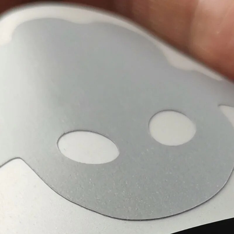 Kummitustähe nahkhiire süda hele hõbedane soojusülekandega helkurkleebis riidele kottidel jalatsite soojusülekande muster