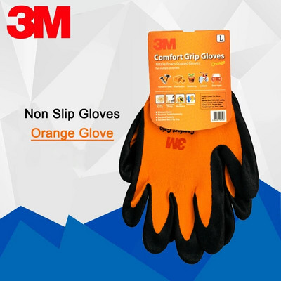 Γάντια εργασίας 3M Comfort Grip ανθεκτικά στη φθορά Αντιολισθητικά γάντια κατά της εργασίας Προστατευτικά γάντια Οθόνη αφής νιτριλίου Γάντια πορτοκαλί
