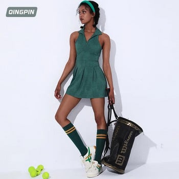 2022 Νέα αθλητική κοντή φούστα για τρέξιμο Αθλητικό φόρεμα με νάιλον στάμπα Φούστα τένις Φούστα μπάντμιντον Γυναικείο φόρεμα τένις
