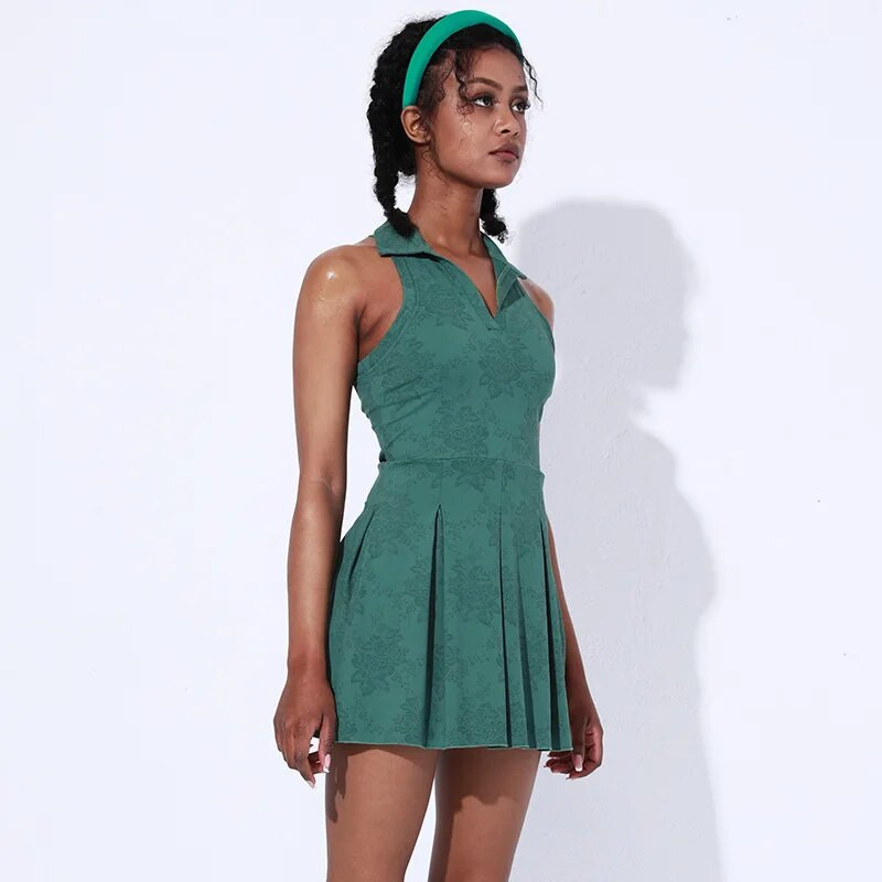 2022 Νέα αθλητική κοντή φούστα για τρέξιμο Αθλητικό φόρεμα με νάιλον στάμπα Φούστα τένις Φούστα μπάντμιντον Γυναικείο φόρεμα τένις