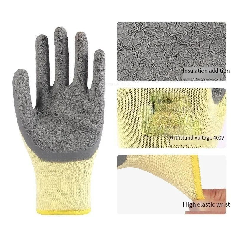 400v Izoliacinės Pirštinės Anti-elektra Apsauga Apsauga Pirštinės Guma Elektriko Darbas Neslidžios Pirštinės Apsauga Travail