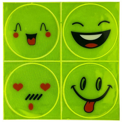 Armas multikas naeratav nägu Peegeldav kleebis Elektrijalgratta mootorratta tõukeratas Hoiatusmärk kiivri ohutus