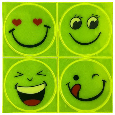 Armas multikas naeratav nägu Peegeldav kleebis Elektrijalgratta mootorratta tõukeratas Hoiatusmärk kiivri ohutus