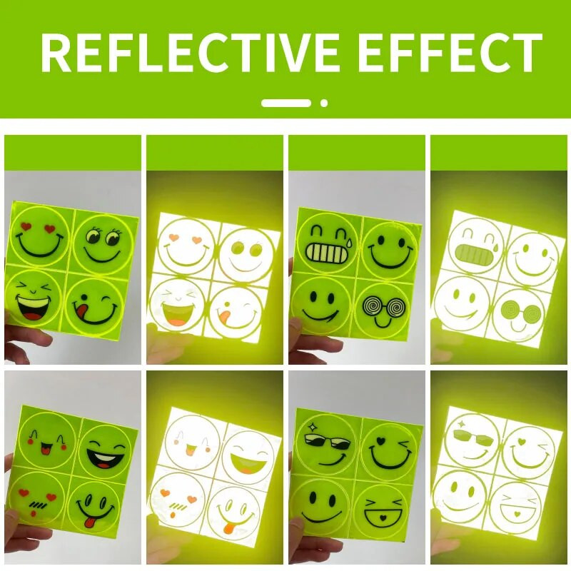 Armas multikas naeratav nägu Peegeldav kleebis Elektrijalgratta mootorratta tõukeratas Hoiatusmärk kiivri ohutus