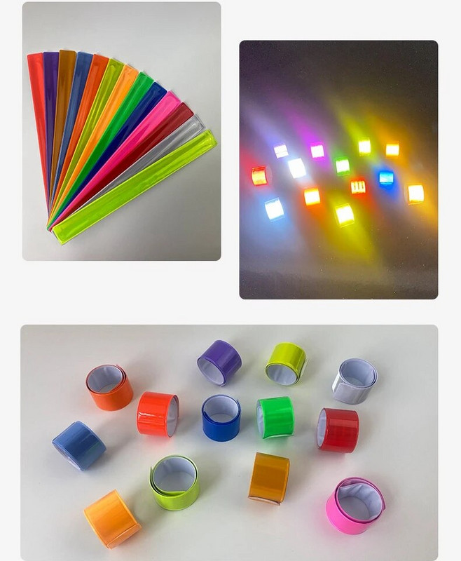 4 ks 38 cm reflexné náramky na zápästie, náramky s pruhmi, náramok na ruku pre cestnú premávku, beh, bicyklovanie, jazdu na bicykli, bezpečnosť, reflexné potreby