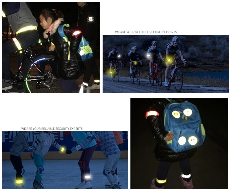 4 ks 38 cm reflexné náramky na zápästie, náramky s pruhmi, náramok na ruku pre cestnú premávku, beh, bicyklovanie, jazdu na bicykli, bezpečnosť, reflexné potreby