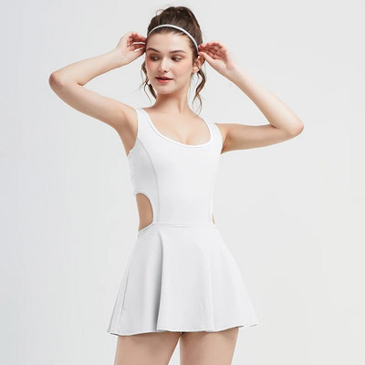 Rochie de tenis pentru femeie, fără mâneci, rochie sport, antrenament, alergare, fitness, rochie scurtă, pentru femei, golf, rochie de badminton.