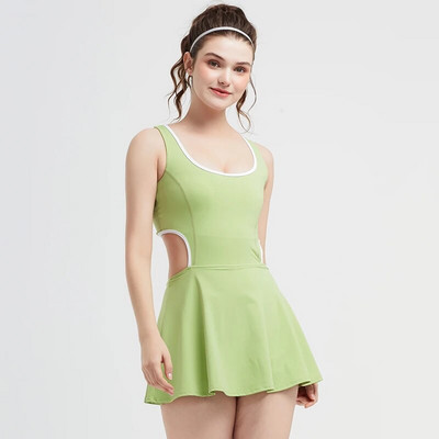 Rochie de tenis pentru femeie, fără mâneci, rochie sport, antrenament, alergare, fitness, rochie scurtă, pentru femei, golf, rochie de badminton.