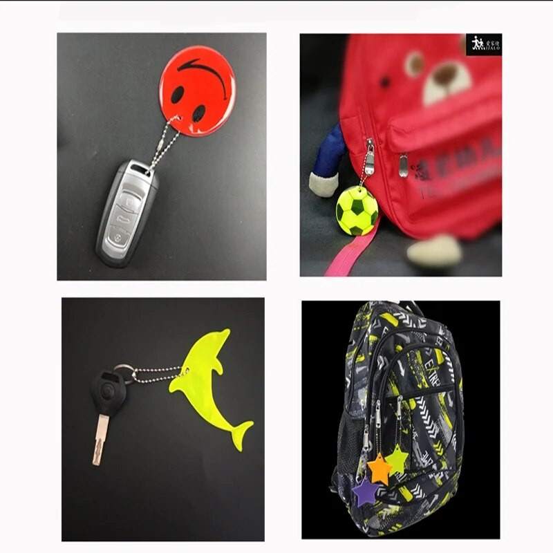 10 tk. Uus Dolphin pehme PVC helkur võtmehoidjad Võtmehoidjad Ripats Charm Bag Aksessuaarid liiklusohutuse kasutamiseks