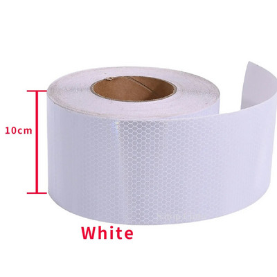 10cm High Light PVC helkur Ohutushoiatuslint Maanteeliiklus Ehitusplatsil Isekleepuv helkuri juhtmärgi kleebised 1M