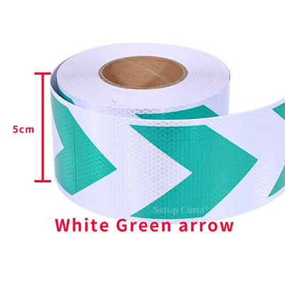 10cm High Light PVC helkur Ohutushoiatuslint Maanteeliiklus Ehitusplatsil Isekleepuv helkuri juhtmärgi kleebised 1M