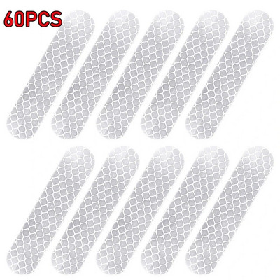 10-60 vnt Universalūs saugos įspėjimai atspindintys lipdukai automobiliams, atspindintys visus šviesos šaltinius, motociklų šalmo lipdukai automobilių dalys