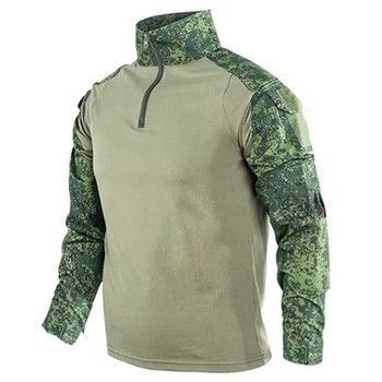 Мъжка US Army Tactical Multicam Military Combat Черна тениска с дълъг ръкав CP Camouflage Airsoft Shirts Ловно облекло за къмпинг