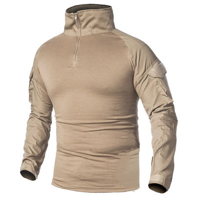 Ανδρικό στρατό των ΗΠΑ Tactical Multicam Military Combat Μαύρο μπλουζάκι μακρυμάνικο CP καμουφλάζ Airsoft πουκάμισα Ρούχα για κάμπινγκ για κυνήγι