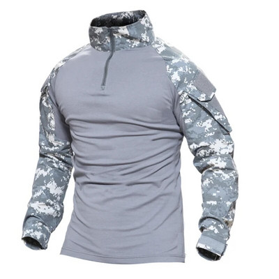 Ανδρικό στρατό των ΗΠΑ Tactical Multicam Military Combat Μαύρο μπλουζάκι μακρυμάνικο CP καμουφλάζ Airsoft πουκάμισα Ρούχα για κάμπινγκ για κυνήγι