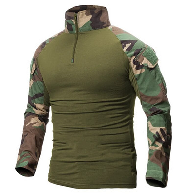 Ανδρικό στρατό των ΗΠΑ Tactical Multicam Military Combat Μαύρο μπλουζάκι μακρυμάνικο CP καμουφλάζ Airsoft πουκάμισα Ρούχα για κάμπινγκ για κυνήγι