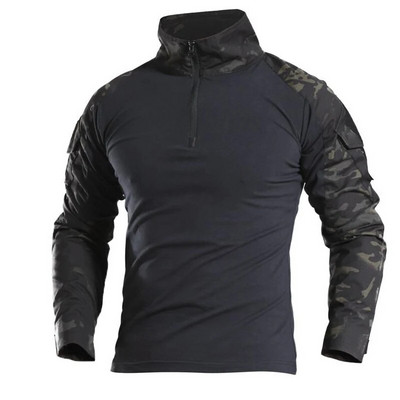 Ανδρικό στρατό των ΗΠΑ Tactical Multicam Military Combat Μαύρο μπλουζάκι μακρυμάνικο CP καμουφλάζ Airsoft πουκάμισα Ρούχα για κάμπινγκ για κυνήγι