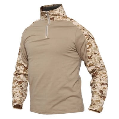 Ανδρικό στρατό των ΗΠΑ Tactical Multicam Military Combat Μαύρο μπλουζάκι μακρυμάνικο CP καμουφλάζ Airsoft πουκάμισα Ρούχα για κάμπινγκ για κυνήγι