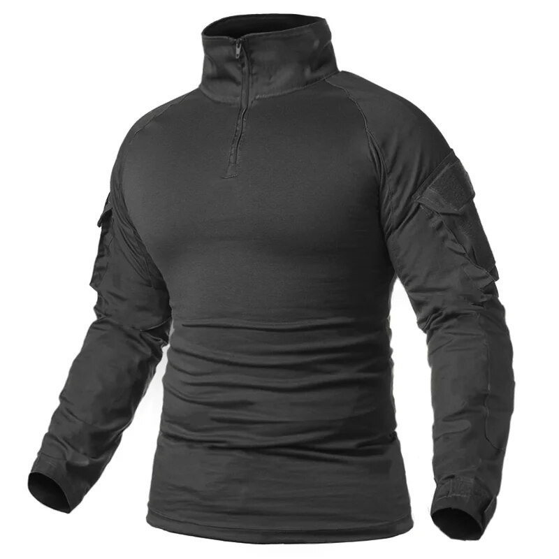 Ανδρικό στρατό των ΗΠΑ Tactical Multicam Military Combat Μαύρο μπλουζάκι μακρυμάνικο CP καμουφλάζ Airsoft πουκάμισα Ρούχα για κάμπινγκ για κυνήγι