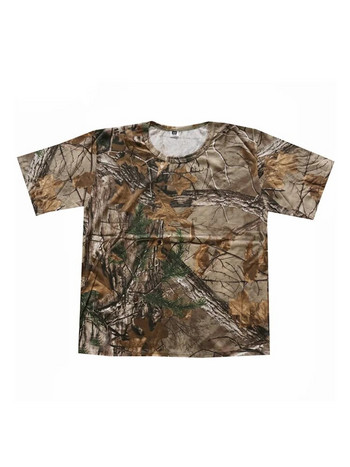 Лятна цяла памучна борова риза Dead Leaves Камуфлажна риза за лов и риболов Мъжка риза с къс ръкав Удобна тениска за спорт на открито