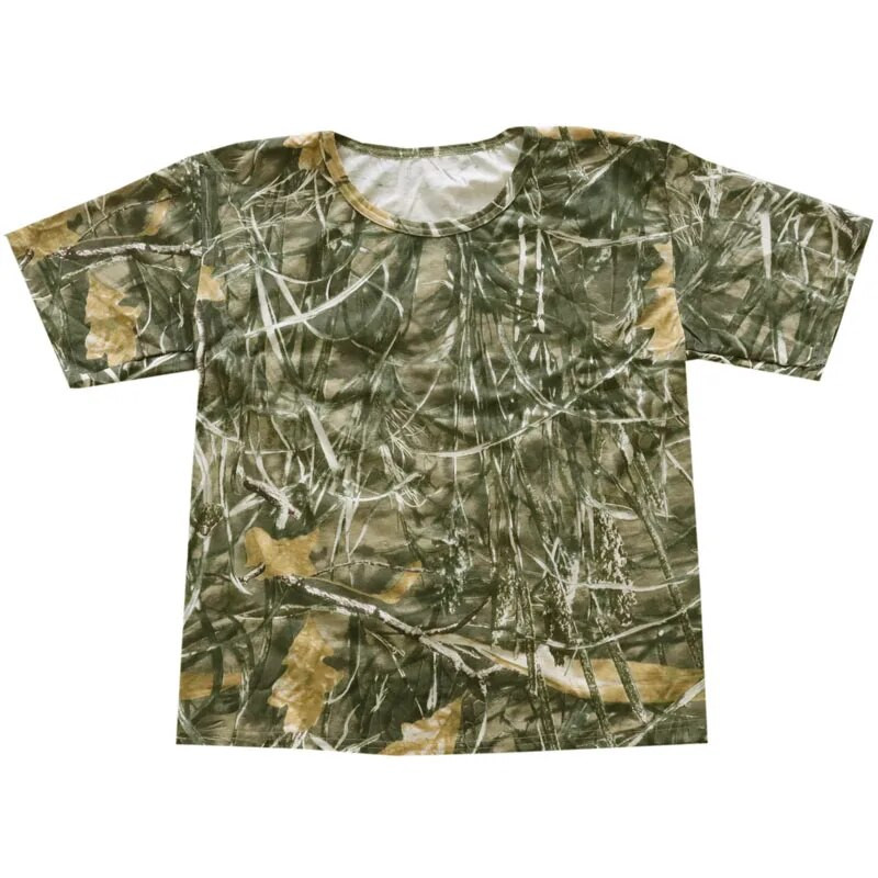 Suvine täispuuvillane männi surnud lehtede kamuflaaž jahipüügi särk Meeste lühikeste varrukatega särk Mugav välispordisärk