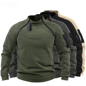 US SWAT Mens Tactical Outdoor Polar Fleece Jaka Medību Apģērbs Silts Rāvējslēdzējs Pulovers Vīrietim vēja necaurlaidīgs mētelis Termisks pārgājienu džemperis