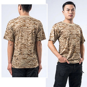 Ανδρικά μπλουζάκια για εξωτερικούς χώρους Sports Camouflage Multicam Quick Dry O λαιμόκοψη Μπλουζάκια με κοντομάνικο μπλουζάκι Plus μέγεθος M-3XL Αξεσουάρ T-Shirt